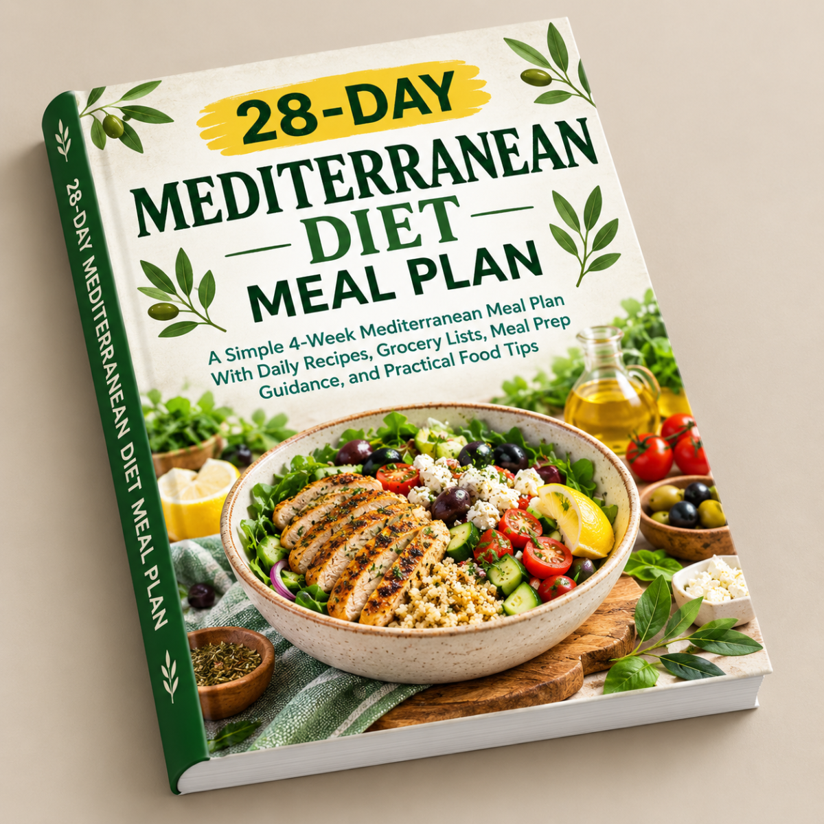 28-Day Mediterranean Diet Meal Plan: A Simple 4-Week Mediterranean Meal Plan With Daily Recipes, Grocery Lists, Meal Prep Guidance, and Practical Food Tips