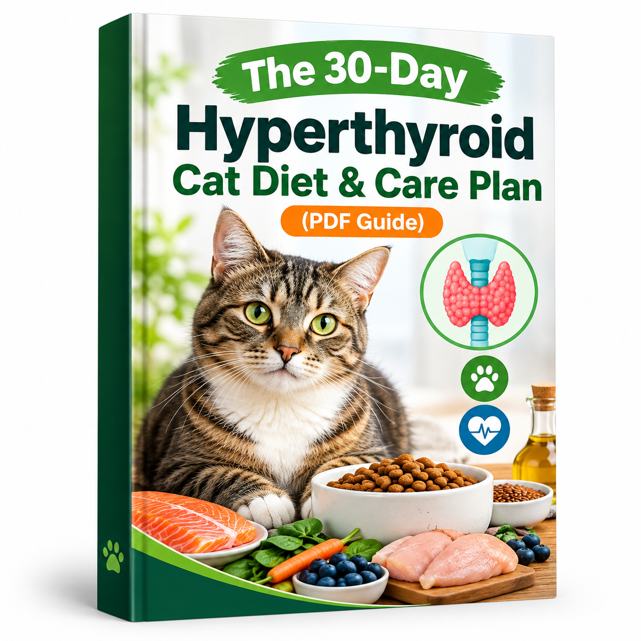 Alt Tag: The 30-Day Hyperthyroid Cat Diet & Care Plan PDF Guide ebook cover